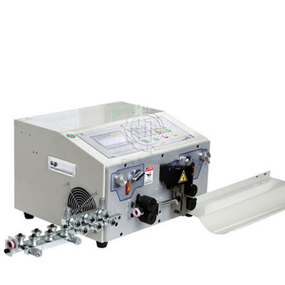 Corte do cabo da movimentação de quatro rodas e descascamento para a máquina de processamento do fio com painel LCD da cor