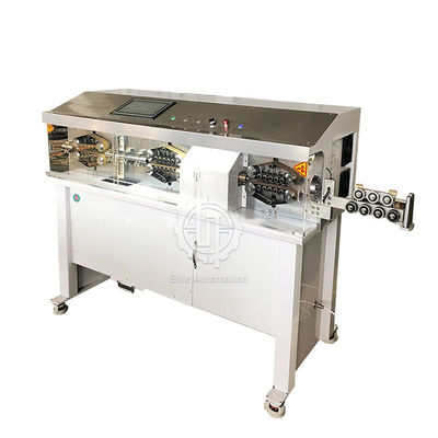máquina de descascamento automática do cabo do PLC 100pcs/H grande com lâmina giratória