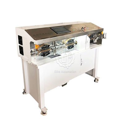 máquina de descascamento automática do cabo do PLC 100pcs/H grande com lâmina giratória